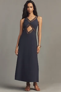 4th & Reckless Briany V-Neck Cutout Maxi Dress