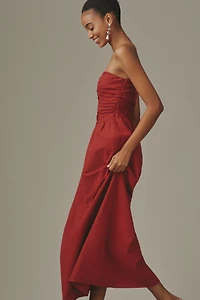 4th & Reckless Mikayla Ruched Strapless Maxi Dress