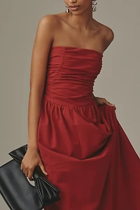 4th & Reckless Mikayla Ruched Strapless Maxi Dress