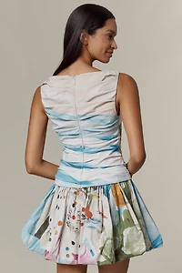 Acler Nershall Sleeveless Bubble-Hem Mini Dress
