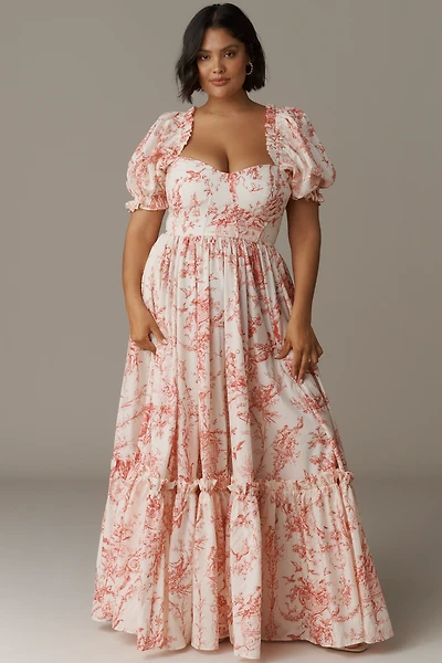 Selkie Plus Puff-Sleeve Maxi Dress