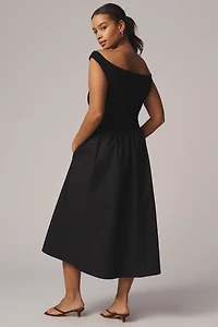 Elodie The Label Vera Off-The-Shoulder Midi Dress