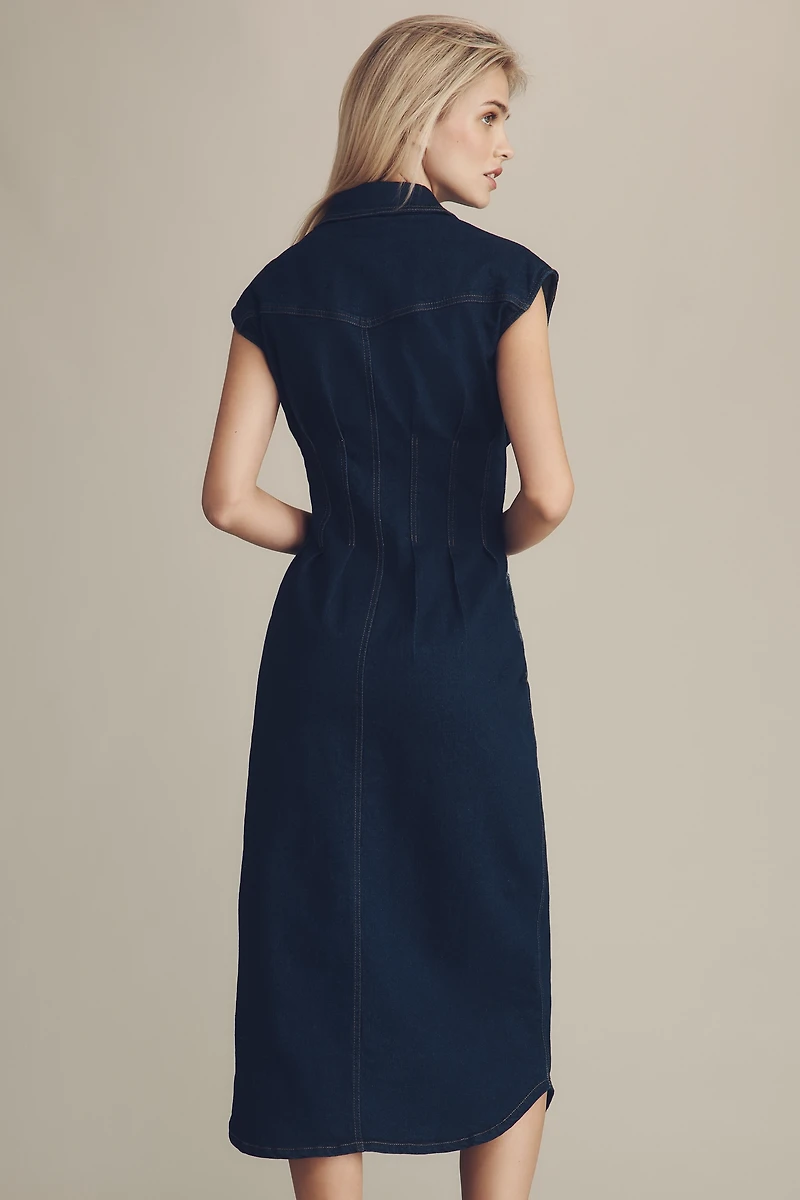 En Saison Eliana Sleeveless Midi Shirt Dress