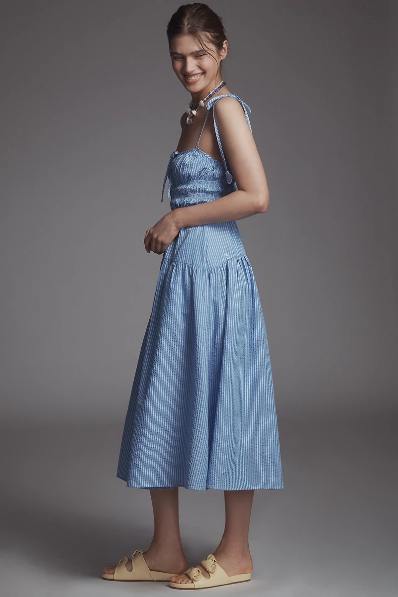 En Saison Amelie Smocked Midi Dress