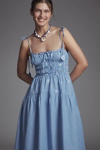 En Saison Amelie Smocked Midi Dress