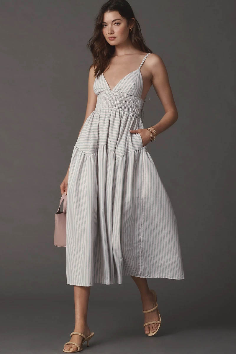 En Saison Haisley Sleeveless V-Neck Midi Dress
