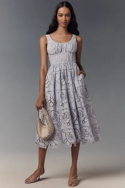 En Saison Brynlee Sleeveless Lace Midi Dress