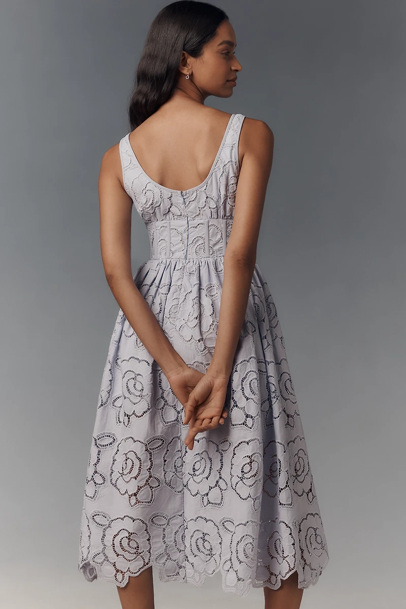 En Saison Brynlee Sleeveless Lace Midi Dress