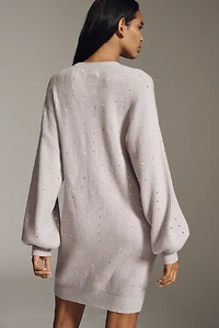 En Saison Arabella Long-Sleeve Embellished Sweater Dress