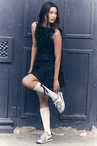 En Saison Leah Embellished Fit & Flare Mini Dress