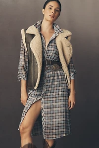 En Saison Briar Long-Sleeve Midi Shirt Dress