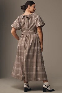 En Saison Charleigh Puff-Sleeve Midi Dress