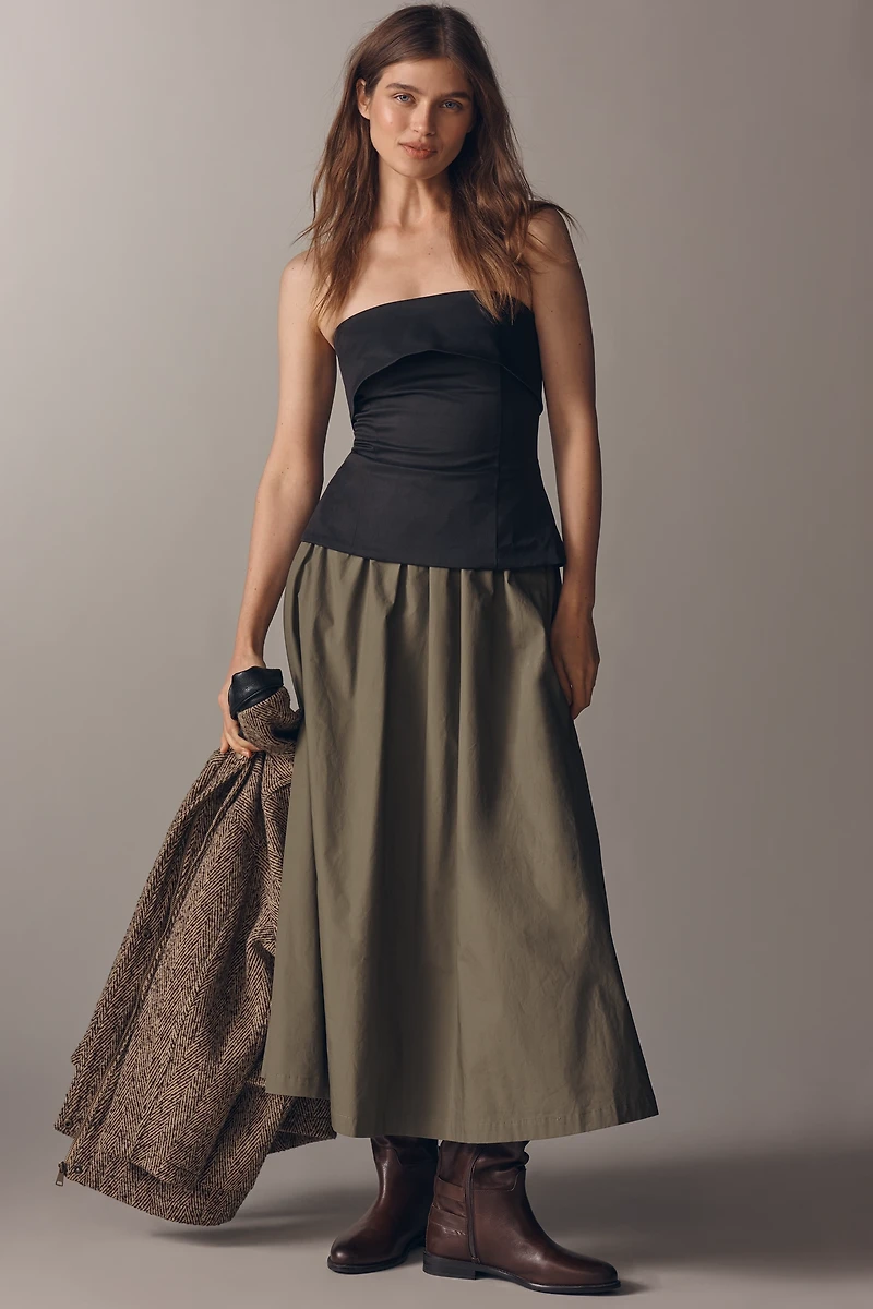 En Saison Arden Strapless Twofer Midi Dress