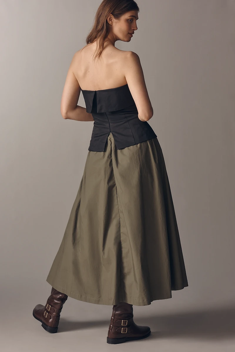 En Saison Arden Strapless Twofer Midi Dress