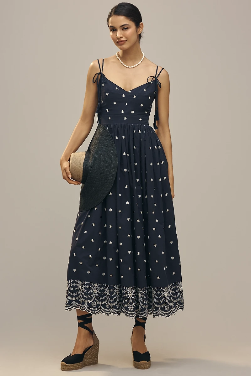 En Saison Nara Embroidered Midi Dress
