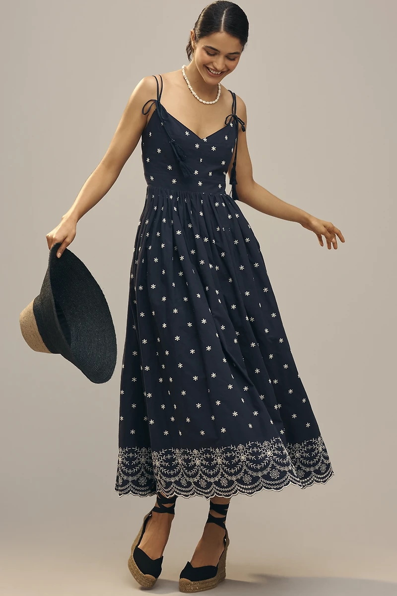 En Saison Nara Embroidered Midi Dress