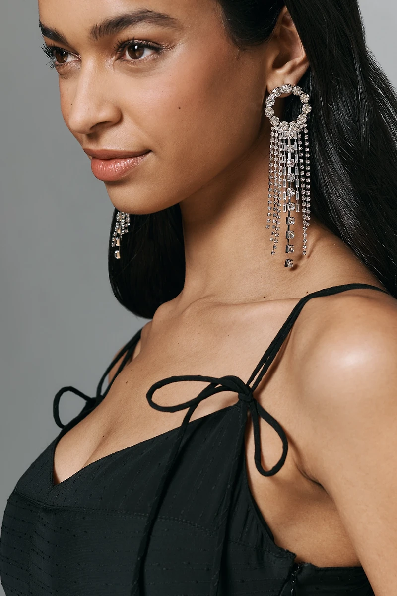 En Saison Roza A-Line Fringe Midi Dress