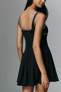 En Saison Roza Crystal Scoop-Neck Mini Dress