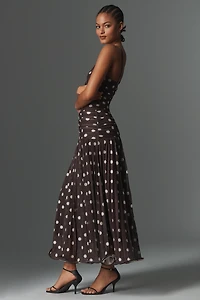 En Saison Lainey Ruched Drop-Waist Midi Dress