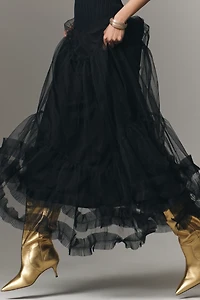 En Saison Darcy Sleeveless Tulle Midi Dress