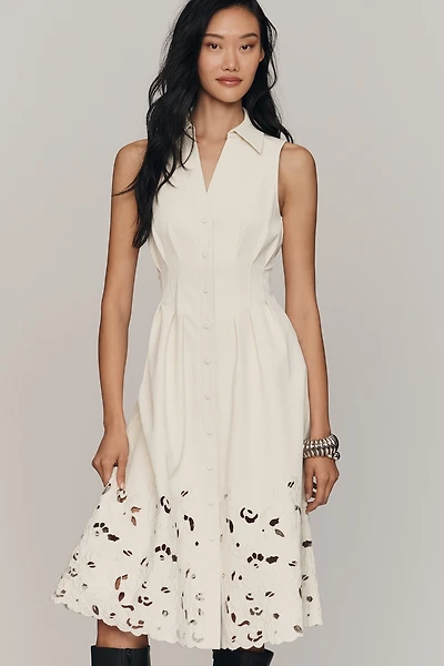 En Saison Alitzel Sleeveless Eyelet Midi Dress
