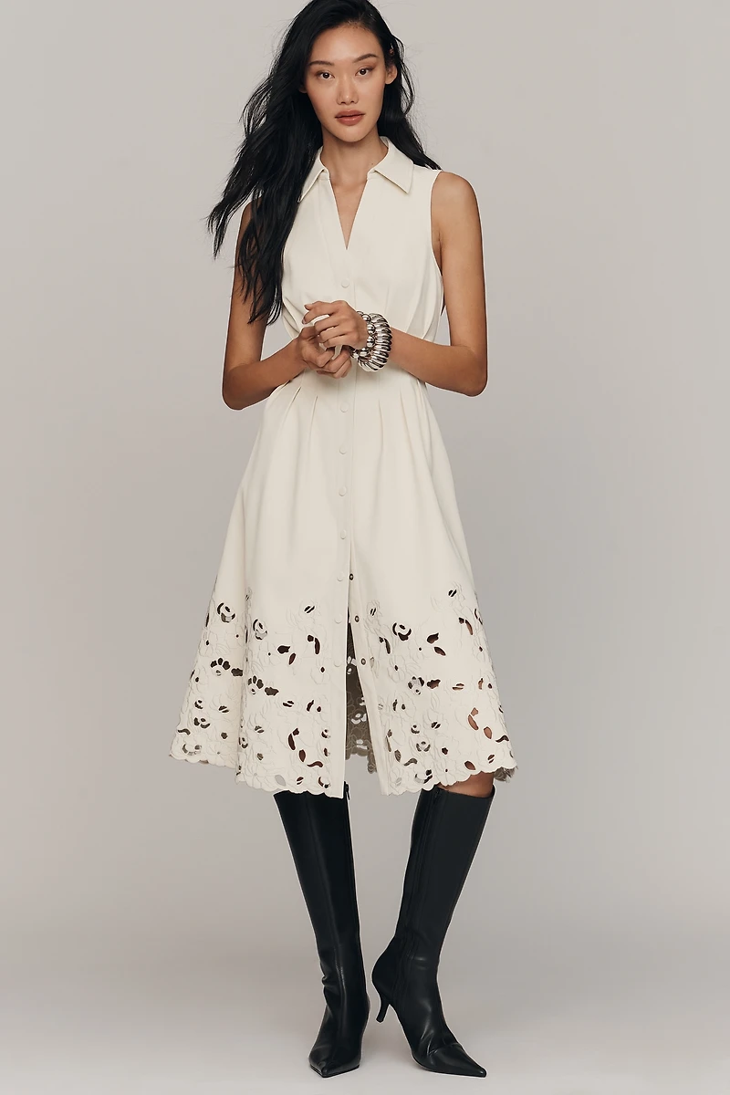 En Saison Alitzel Sleeveless Eyelet Midi Dress