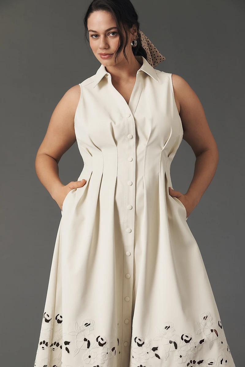 En Saison Alitzel Sleeveless Eyelet Midi Dress