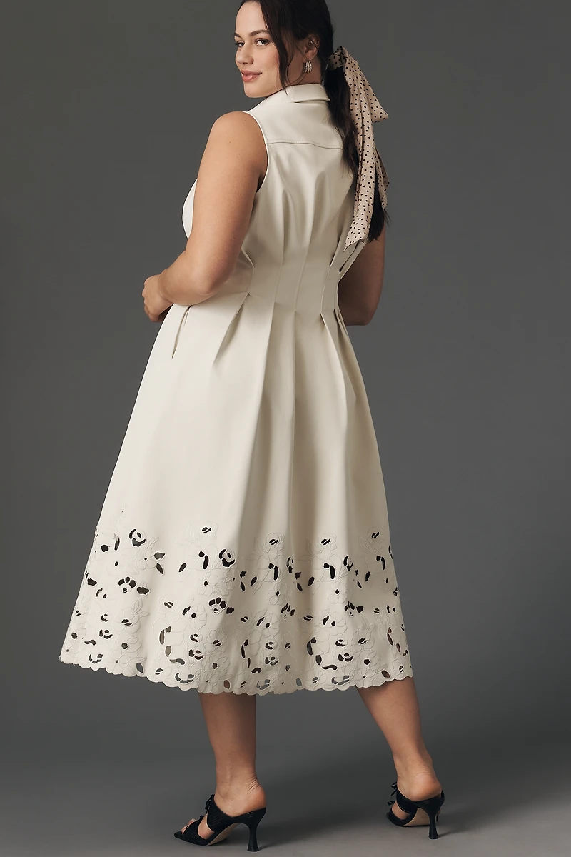 En Saison Alitzel Sleeveless Eyelet Midi Dress