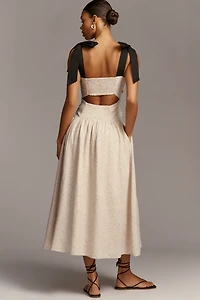 En Saison Tie-Strap Midi Dress