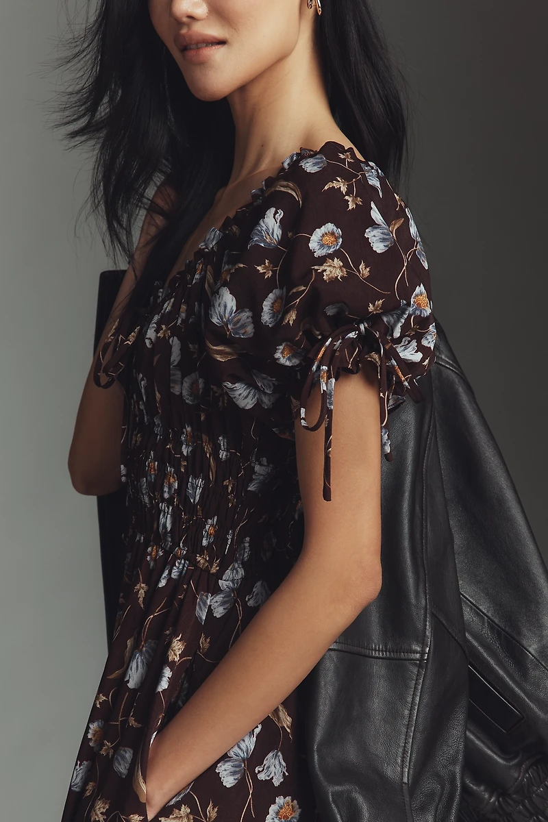 Jacquie The Label Baylee Short-Sleeve Midi Dress