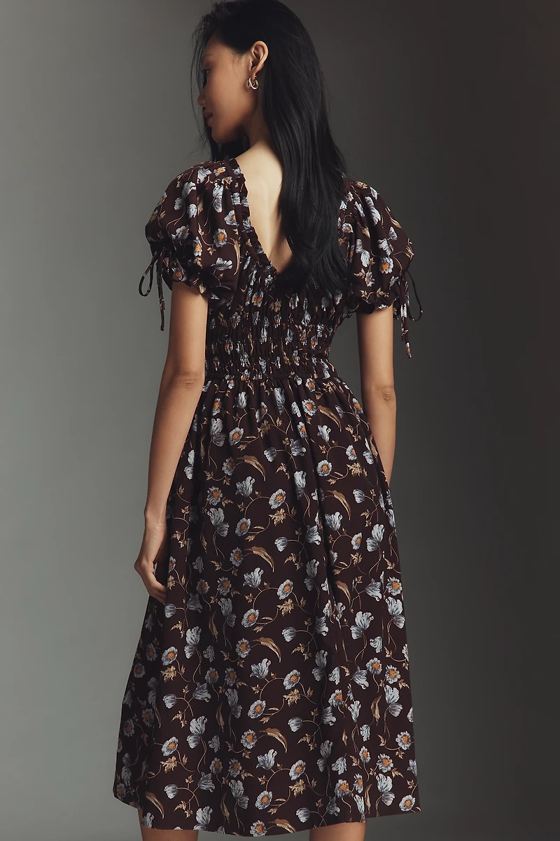 Jacquie The Label Baylee Short-Sleeve Midi Dress