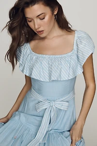 En Saison Dawn Cotton Off-Shoulder Midi Dress