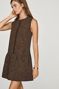 En Saison Pauline Faux-Suede Mini Dress