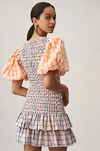 Celia B Roatán Puff-Sleeve Mini Dress