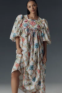 Celia B Santorini Puff-Sleeve Dress