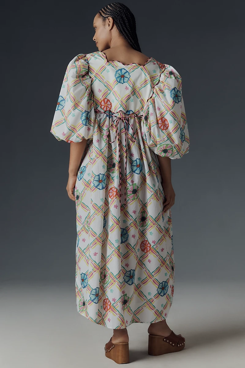 Celia B Santorini Puff-Sleeve Dress