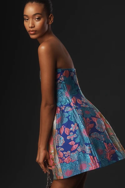 CeliaB Cosmic Strapless Fit & Flare Mini Dress