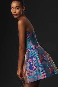 CeliaB Cosmic Strapless Fit & Flare Mini Dress