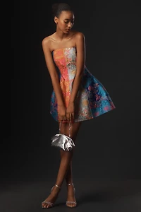 CeliaB Cosmic Strapless Fit & Flare Mini Dress