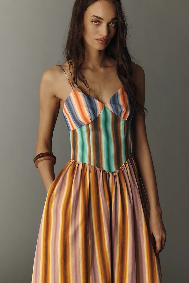 CeliaB Duku Sleeveless Cotton Midi Dress