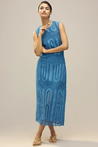 Hunter Bell Stowe Sleeveless Lace Midi Dress