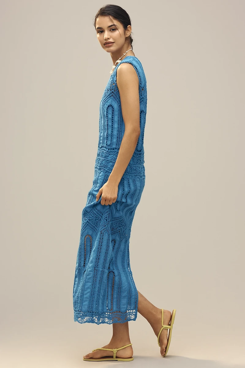 Hunter Bell Stowe Sleeveless Lace Midi Dress