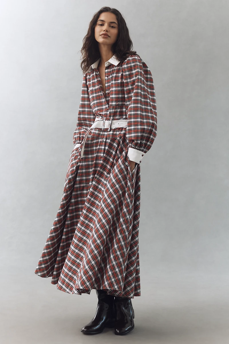 Hunter Bell Randolph Belted Midi Dress