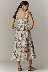Hunter Bell Lacey Cotton Ruffle Midi Dress