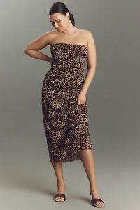 NIA Rowa Strapless Slim Midi Dress