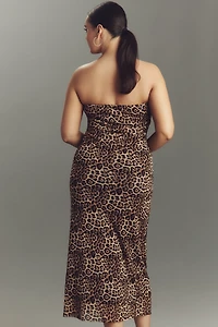 NIA Rowa Strapless Slim Midi Dress