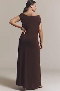 NIA Carmella Off-Shoulder Midi Dress