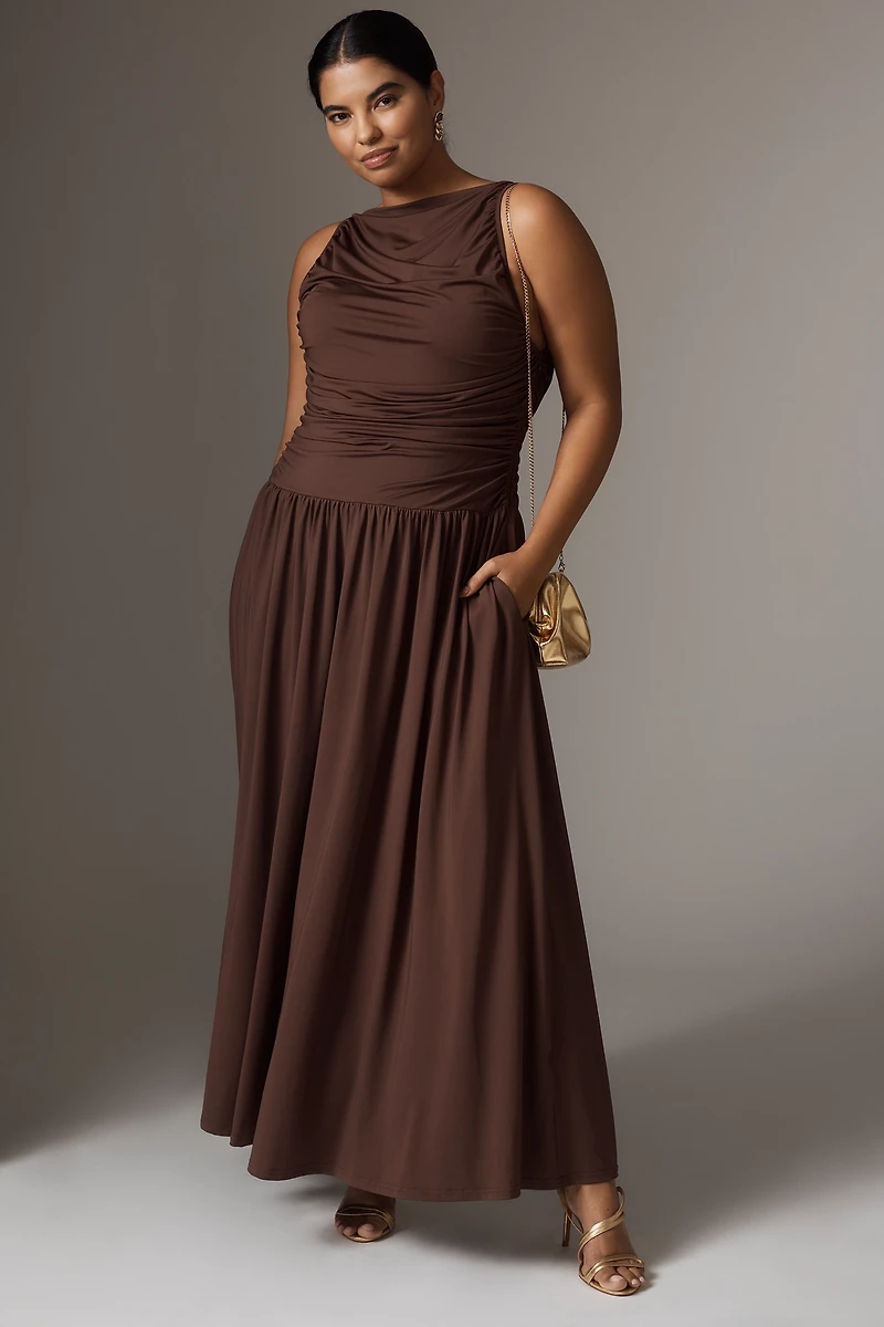 NIA Clea Sleeveless Drop-Waist Maxi Dress