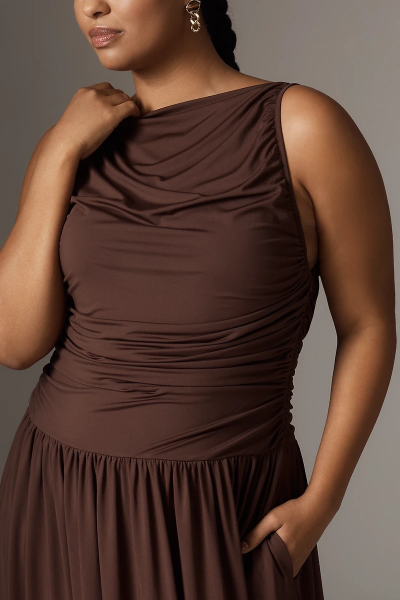 NIA Clea Sleeveless Drop-Waist Maxi Dress