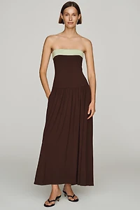 NIA Santo Strapless Midi Dress